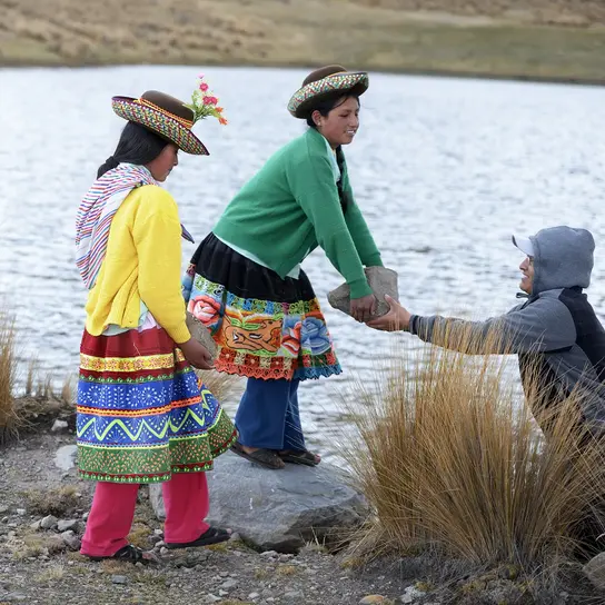 Mit traditionellem Wissen gegen den Klimawandel: In Peru wird Regenwasser in Teichen gespeichert.